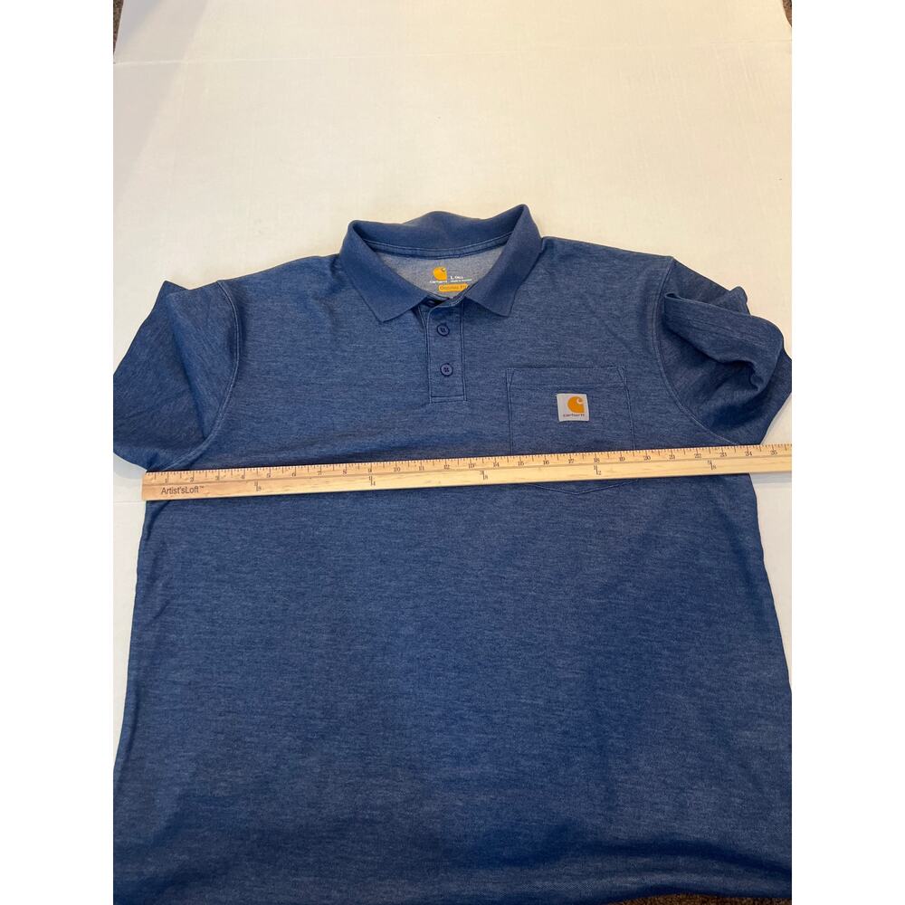 CarhartTmen original fit tall one pocket polo short sleeve shirt Size Large Tall - Picture 7 of 10